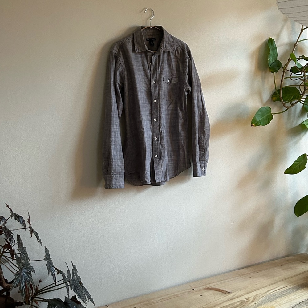 GAP Gray Heathered and Textures Masc Top